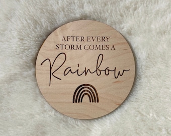 After Every Storm Wooden Disc, Pregnancy Announcement, Social Media Photo Prop, New Mum, Expecting Parent