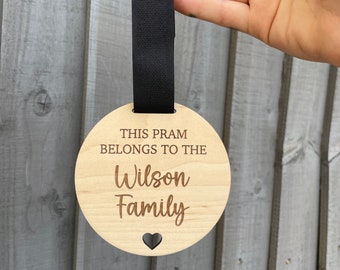 This Pram Belongs To, Pram Tag, Baby Arrival, New Mum, Expecting Parent