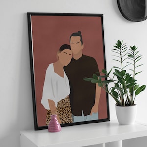 Personalized Illustration | Design | Portrait | Valentine | couple | Date | Gift | Personalized Drawing | anniversary
