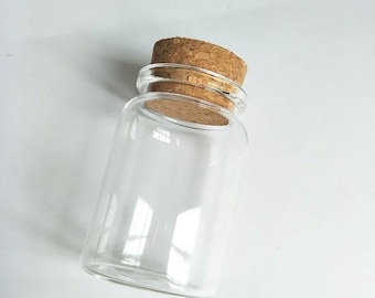 80ml Apothecary glass jars with corks