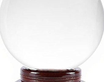 XLarge 200 mm Crystal Ball approx weight 20 -23lbs includes Wood stand and crystal ball cover & Free Shipping please read description