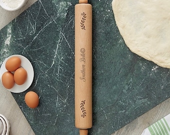 New product line by Southern Belle Kitchen Beechwood rolling pin please read description for dimensions, see photo