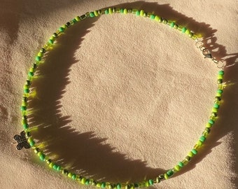 Butterfly Garden Beaded Necklace