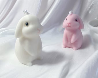 Bunny Candle, Animal Candle, Cute animal Candle Gift, Rabbit Candle, Handmade Scented/unscented Soy Wax Candle, Cute Home Decor