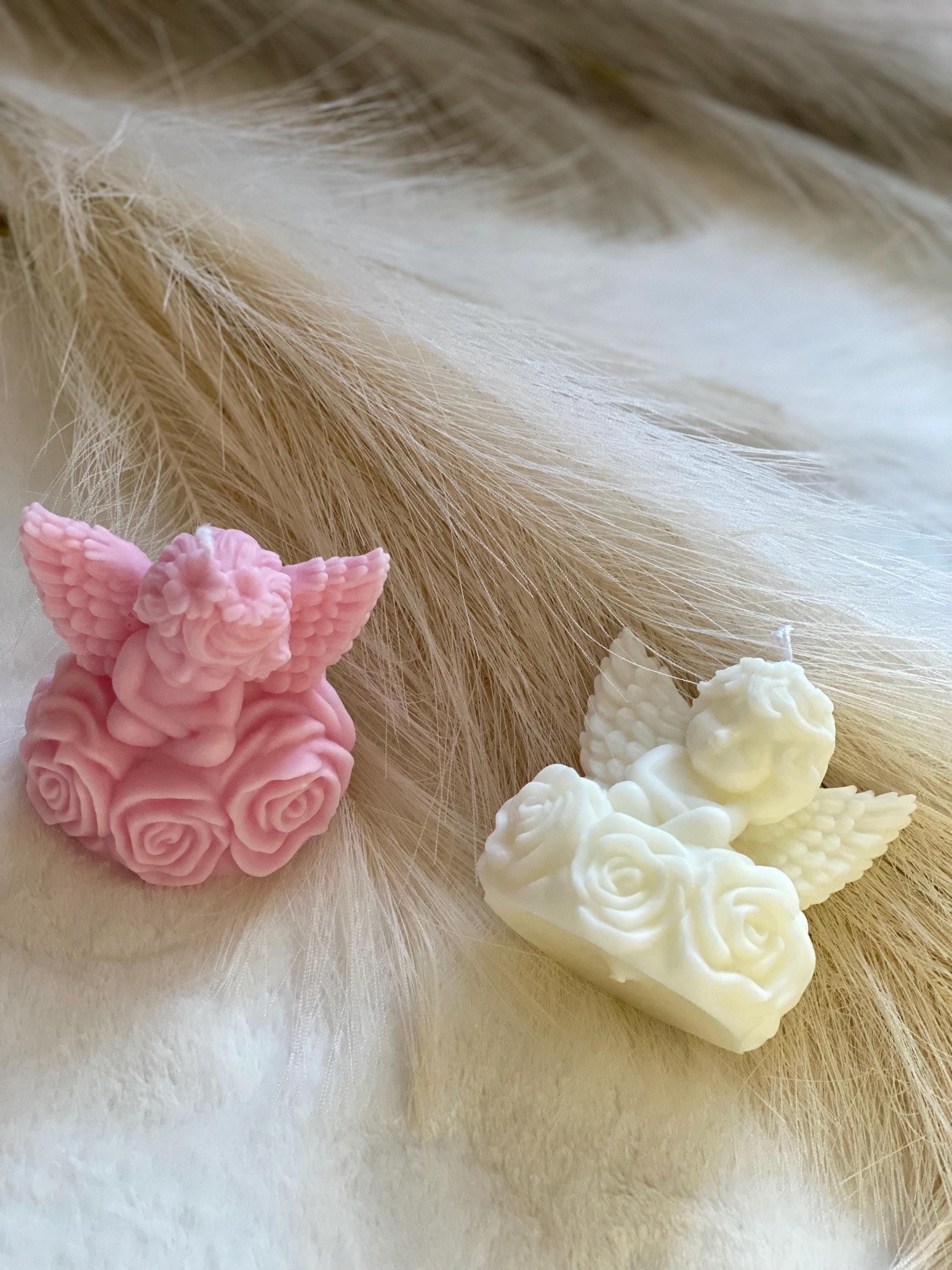 Graceful Rose Angel Candles, Cute Angel Candle, Soy Wax Candle
