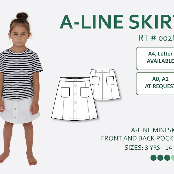 A Line Skirt Pattern - Etsy