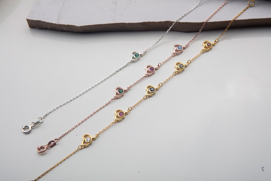 Bracciale donna in argento 925 sterling braccialetto con Cuore e sfere