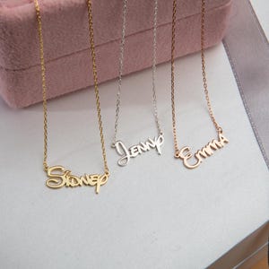 14K gouden naamkettingen voor moeders, gepersonaliseerde cadeau-sieraden, zilveren naamketting, verjaardagscadeaus voor grootmoeder, beste cadeau voor moeders