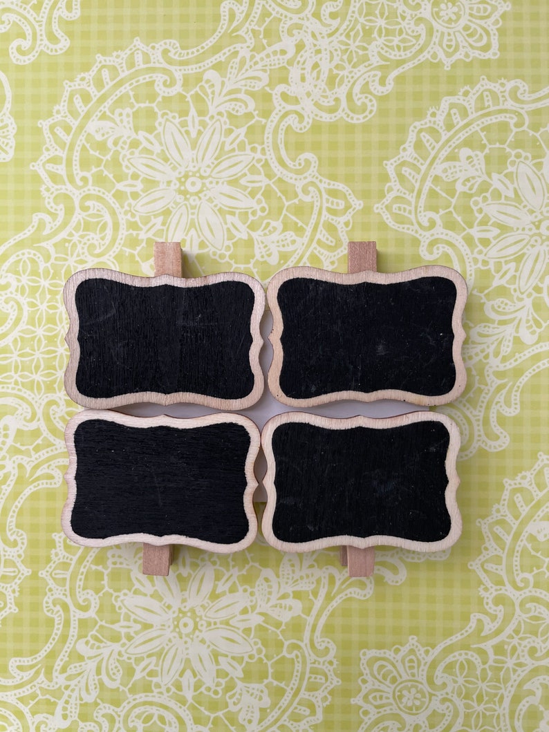 Mini Chalkboard, Small Chalkboard Clothespins With Chalk Writer