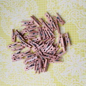 Mini Clothespins, Wood Clothespins, Gold, Tiny Clothespins
