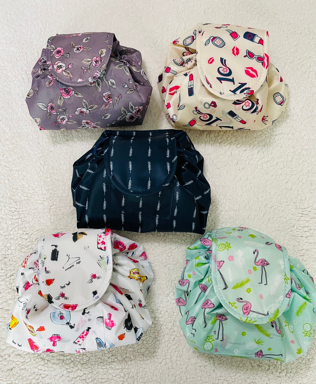 Makeup Bag Cosmetic Bag Drawstring Makeup Bag Waterproof Travel Drawstring Bag Portable Cosmetic Bag Storage Travel Pouch Cosmetic Bag Etsy