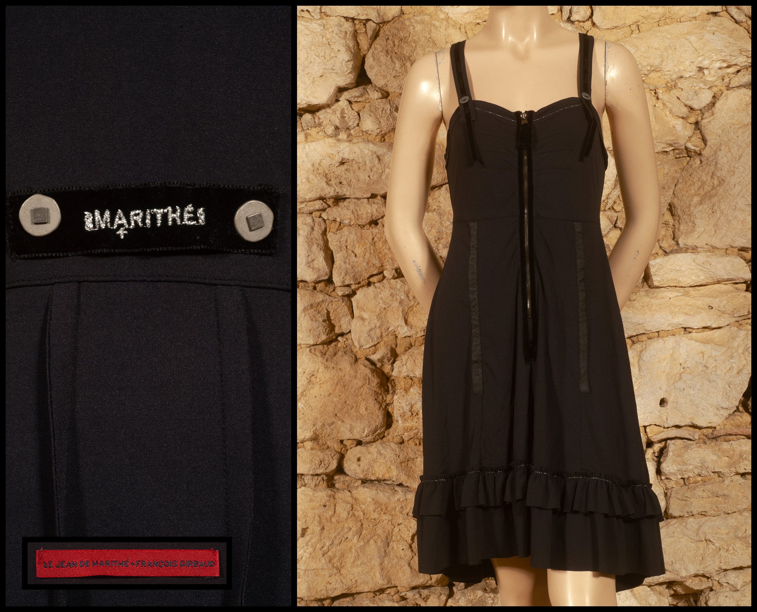 Ensemble Rare Robe-salopette Et Jupon Marithé & François Girbaud – Taille 40, Occasion Très Bon état