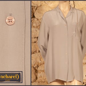 Cacharel - 70s Long Silk Shirt (size US10/12, UK14/16, FR42/44, D40/42, IT46/48)