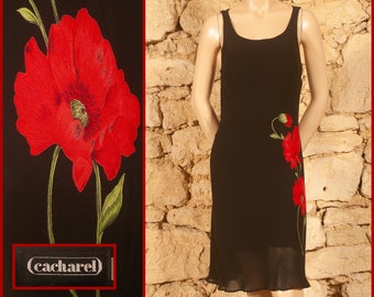 Cacharel - 80s Evening Dress (size UK12, US8, FR40, D38, IT44)