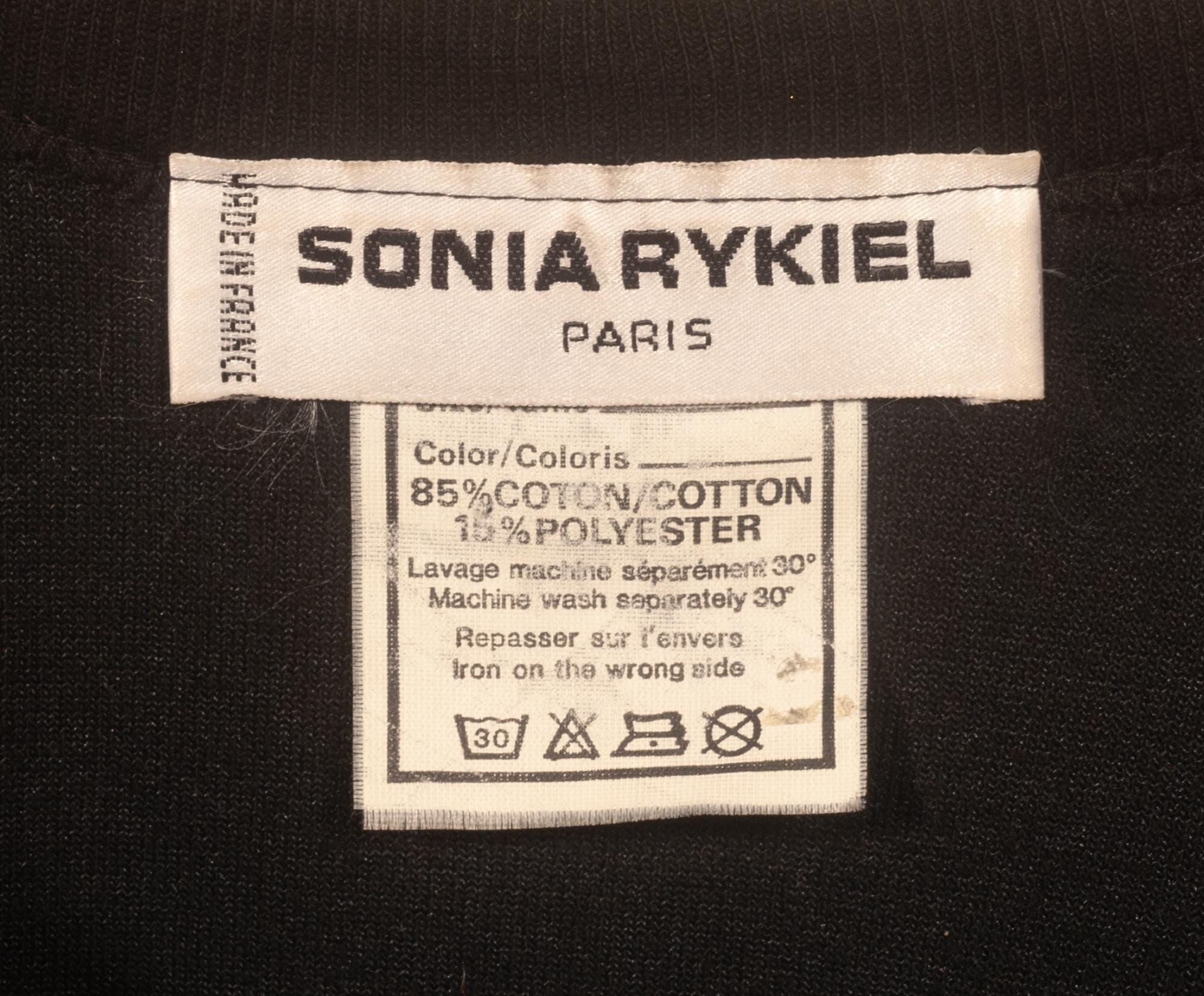 Sonia Rykiel - Paris - 80s Iconic Inside Outside Seamed Velvet Top