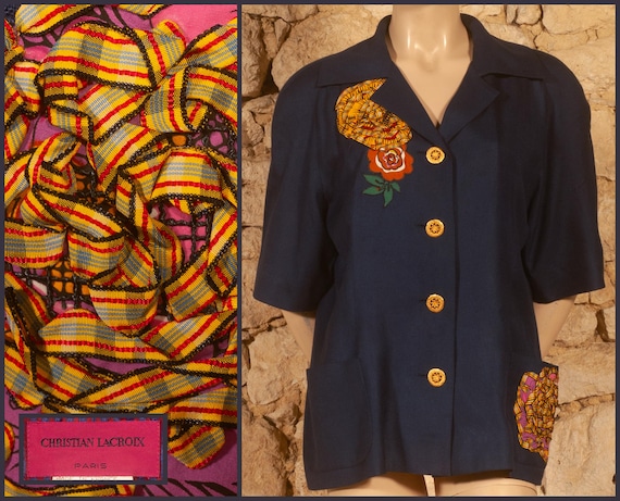 Christian Lacroix, Christian Lacroix - Paris - 90s Evening Jacket (size US10, UK14, FR42, D40, IT46)