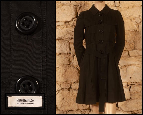 Sonia Rykiel, Sonia - Sonia Rykiel - 90s Mid-Season Coat (size US4, UK8 FR36, D34, IT40)