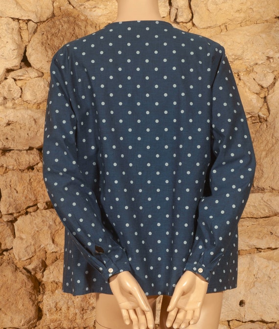 Cacharel - Late 70s Polka-Dot Over-Shirt (size US… - image 5