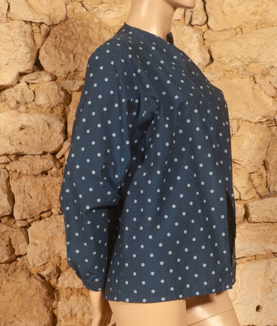 Cacharel - Late 70s Polka-Dot Over-Shirt (size US… - image 4