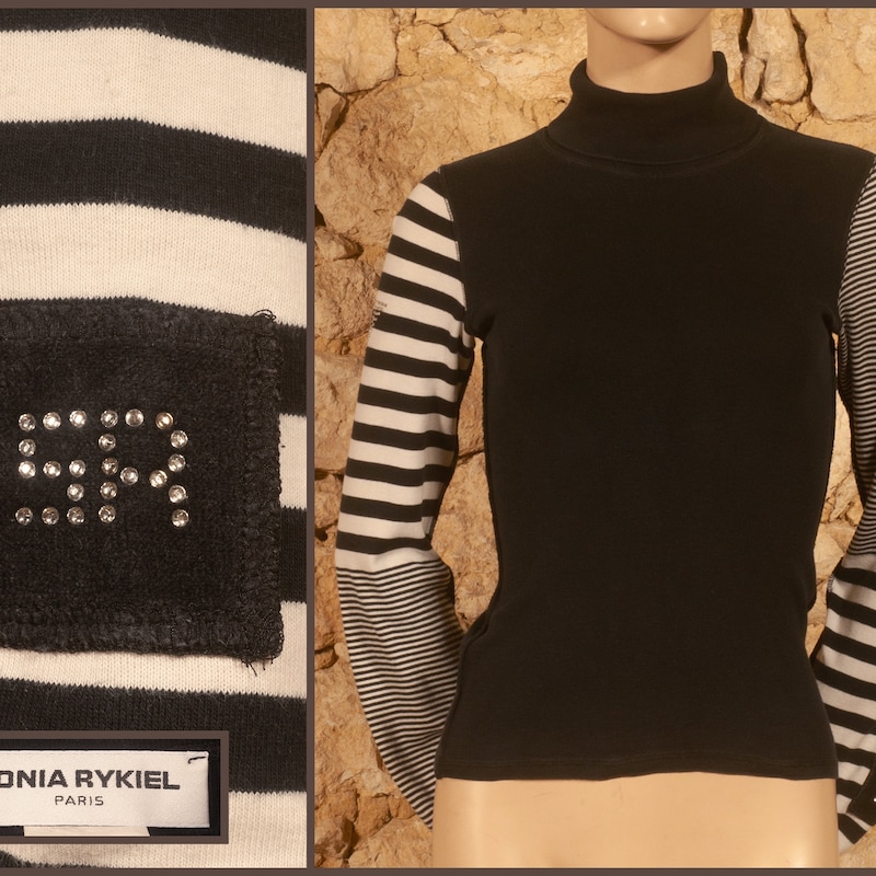 Broche Vintage SONIA RYKIEL - Chute De Lauriers Et Strass - Années 1990/2000 - Neuf Sans Boîte