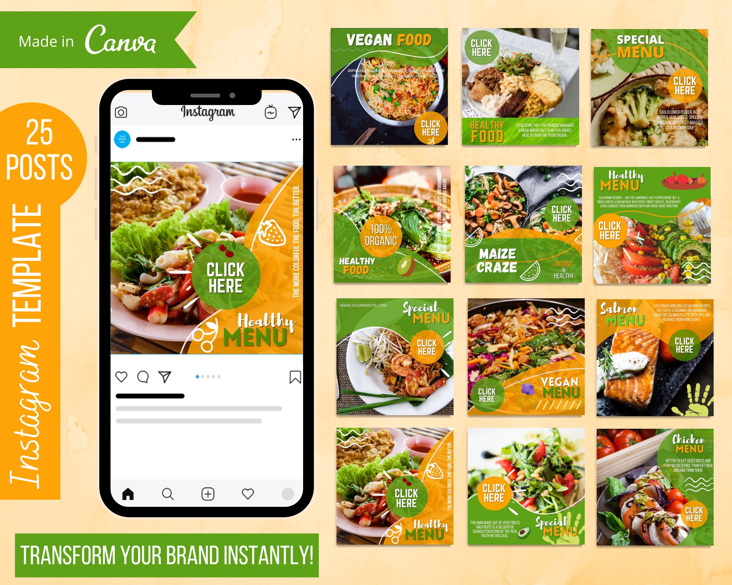 Editable Posts For Food Bloggers Food Blog Minimalist Post Canva 