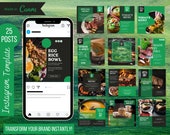 25 Editable Restaurant Instagram Templates Canva, Food Blogger, Social Media Template, Small Business