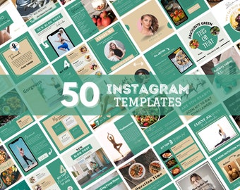 50 Nutrition Instagram Post Canva Templates, Fitness Wellness Template, Health Coaches, Nutrition Instagram Post, Dietician