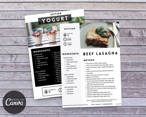 Cookbook Template, Recipe Book Template Graphic by BEST KDP