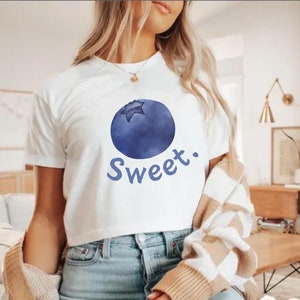 Sweet blueberry shirt gift for farmer summer fruit foodie t shirt blueberries lover gift blueberry theme tshirt gardening gifts berries tee