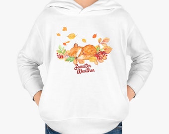 Cute fox hoodie for kid outdoorsy gifts fall sweater woodland animal lover gift for children nature lover cold weather clothes kid fox theme