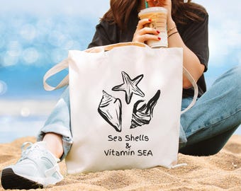 Muscheln Tote Bag Geschenk für sie Reise Weekender Tasche für Mädchen bachelorette Strand Thema Party Tasche beste Freunde Geschenk Sommer Strand Reise Tote