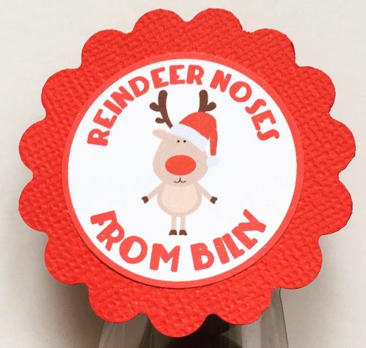 Christmas Reindeer Noses Class Gift With Bag and Topper Dark - Etsy ...