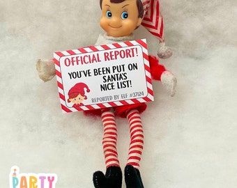Christmas GIRL Elf Joke Cards Elf Prop Elf Antics PDF DIGITAL