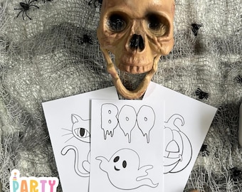 Halloween Mini Kleurplaten | Digitaal klaar om af te drukken