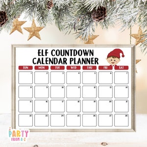 2024 Christmas BOY elf planning calendar elf prop elf antics printed DIGITAL PDF