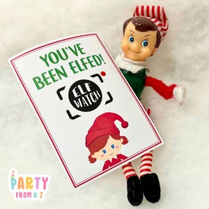 Christmas Girl Elf Surveillance Cards Elf Prop Elf Antics PDF DIGITAL