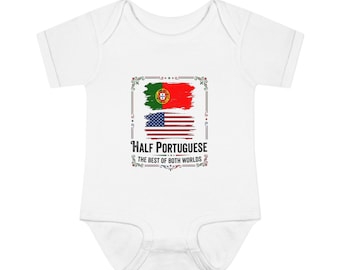 Half Portuguese Flag Design Infant Bodysuit | Portuguese American Heritage