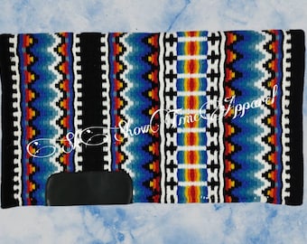Square Saddle Pad, English & Western Horse Riding Pad for Trail Show, Comfortable Bareback Equestrian Horsemanship Gift Western Riding Pad
