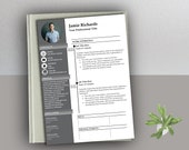 Resume Template with Photo, Professional Resume Template for Word & Pages, Clean CV Template with Picture, Resume and Cover Letter Template