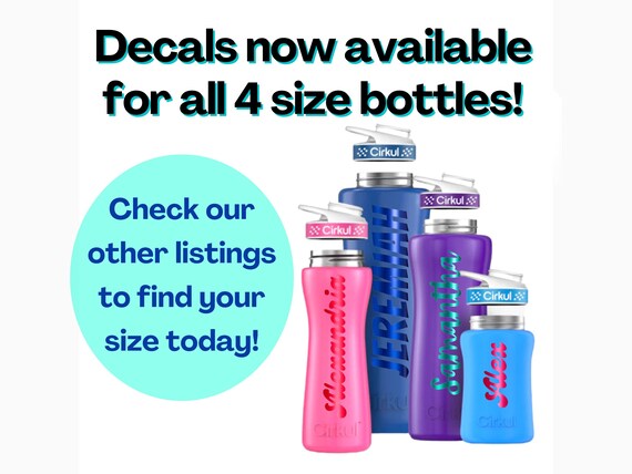 Personalized Cirkul Decal, Water Bottle Decal Name, Cup Decal, Sports Drink  Decal, Cirkul Water Bottle Decal, Decal Stickers, Vinyl Decals 