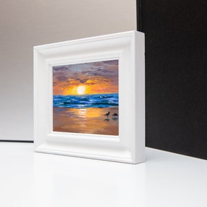 Oil Painting, Small, Art, Seaside, Seascape, Seashore, Sunset, Sunrise, Beach, Ocean, Waves, Cornwall, Norfolk, Scotland, Northumberland image 3