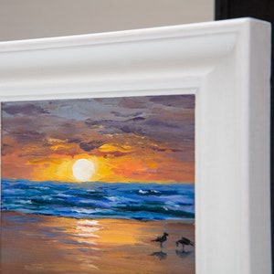 Oil Painting, Small, Art, Seaside, Seascape, Seashore, Sunset, Sunrise, Beach, Ocean, Waves, Cornwall, Norfolk, Scotland, Northumberland image 4