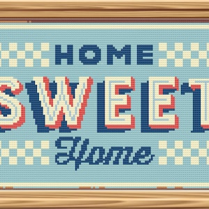 Rustic Home Sweet Home Cross Stitch Pattern (Digital Download)