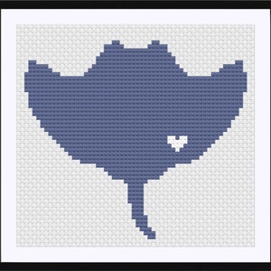 Stingray, Simple Pattern, Cross Stitch pattern, Cross Stitch