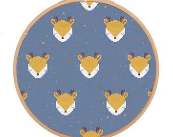 Deer Cross Stitch Pattern: Nursery Decor (Digital Pattern)