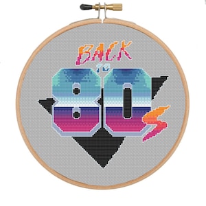 Back to the 80&#39;s, Cross Stitch pattern, Cross Stitch