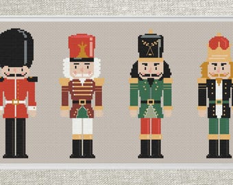 Nutcrackers, Christmas, Cross Stitch pattern, Cross Stitch