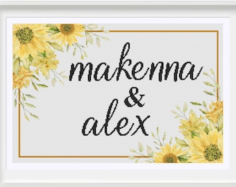 Custom, Personalized, Wedding, Cross Stitch Pattern