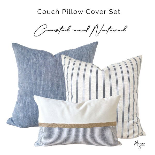 Light Blue Coastal Pillow Cover Etsy