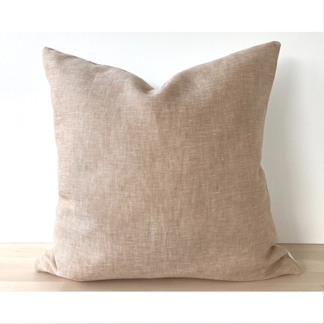 Earthy Beige Soft Linen Pillow Cover Soft & Natural European Etsy